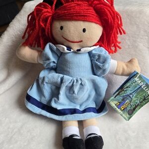 Vintage NWT Madeline 10" Doll With Yarn Hair And Blue Dress